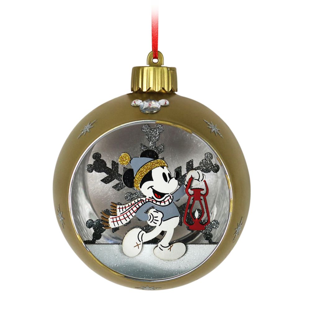 Mickey Mouse Light-Up Glass Ball Ornament