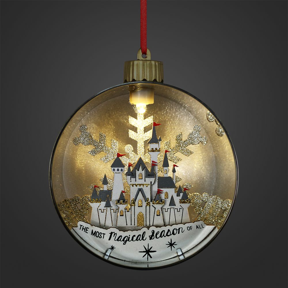 Fantasyland Castle Light-Up Glass Ball Ornament