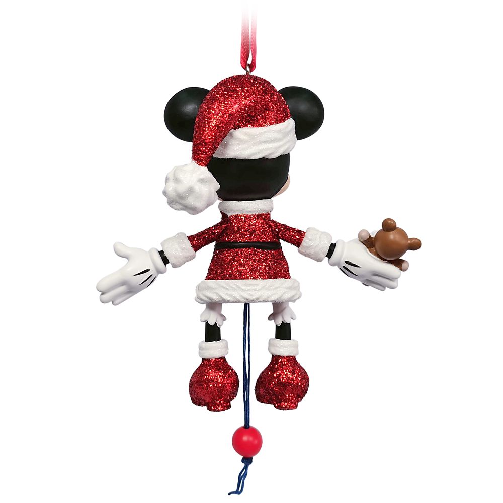 Santa Minnie Mouse Articulated Figural Ornament