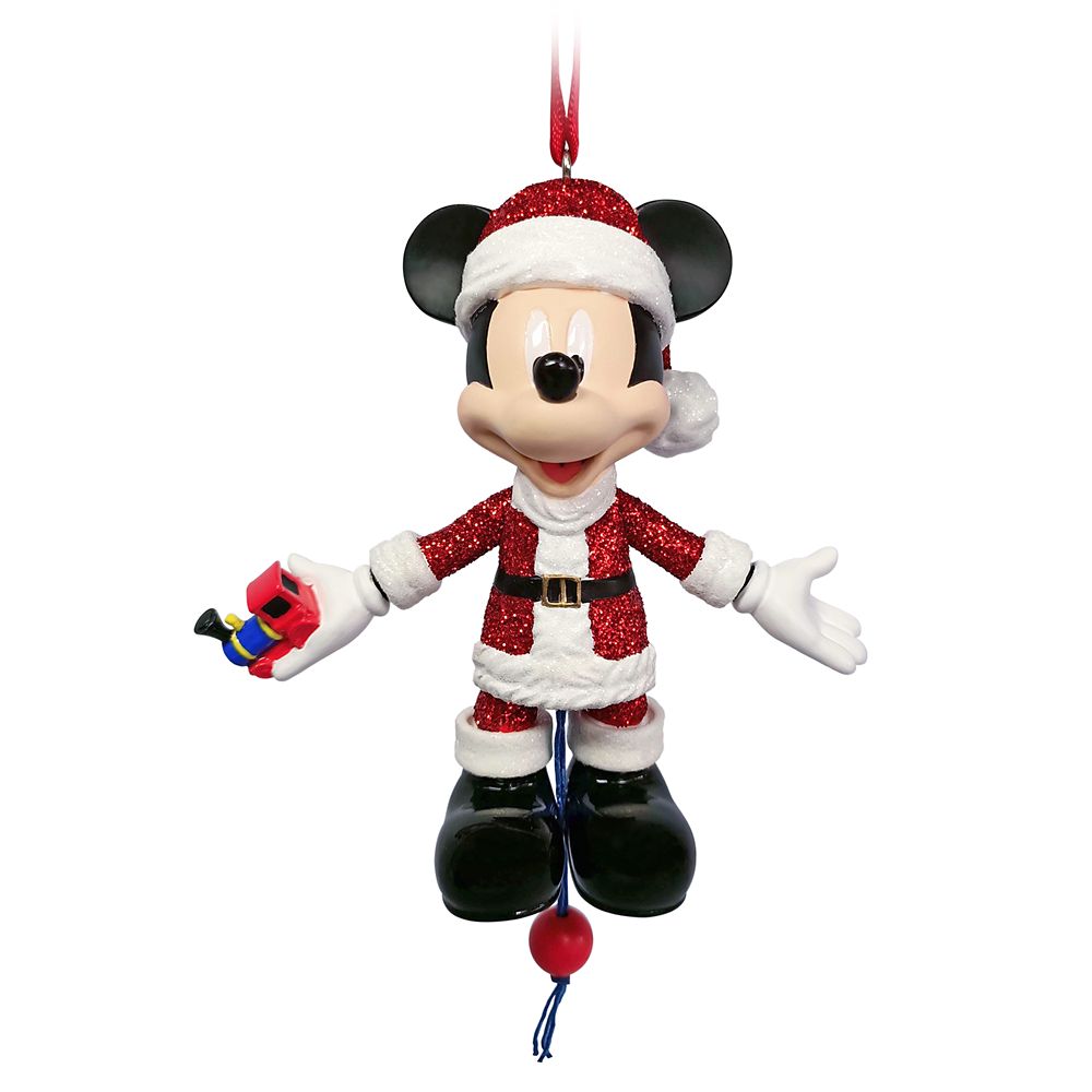 Santa Mickey Mouse Articulated Figural Ornament