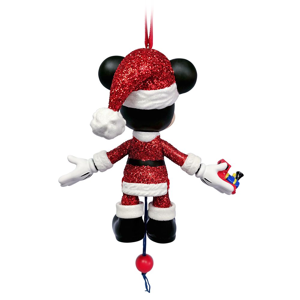 Santa Mickey Mouse Articulated Figural Ornament