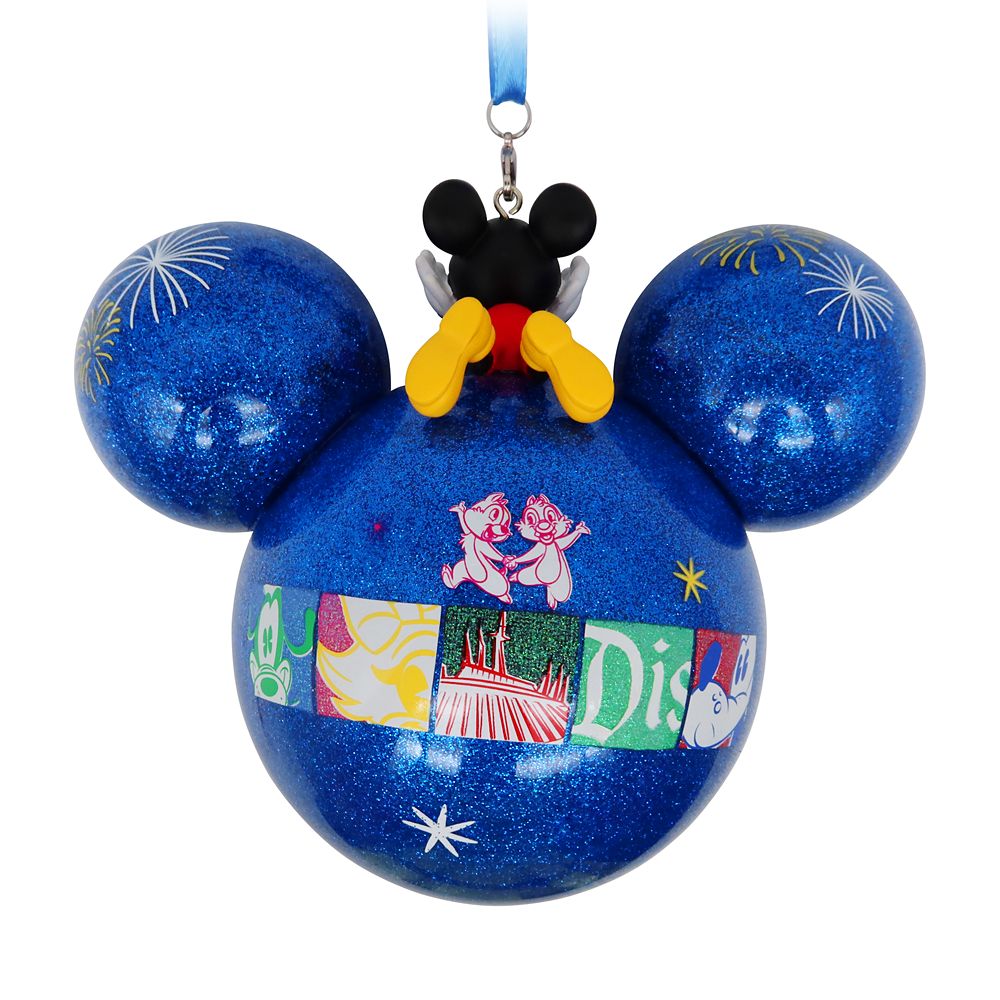 Mickey Mouse Icon Glass Ball Ornament – Disneyland 2021