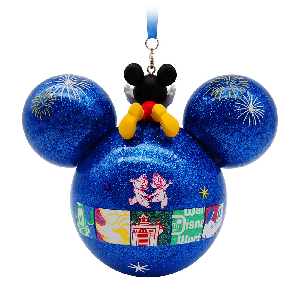 Mickey Mouse Icon Glass Ball Ornament Walt Disney World 2021 is