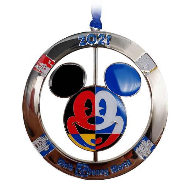 Mickey Mouse Icon Metal Spinner Ornament – Walt Disney World 2021