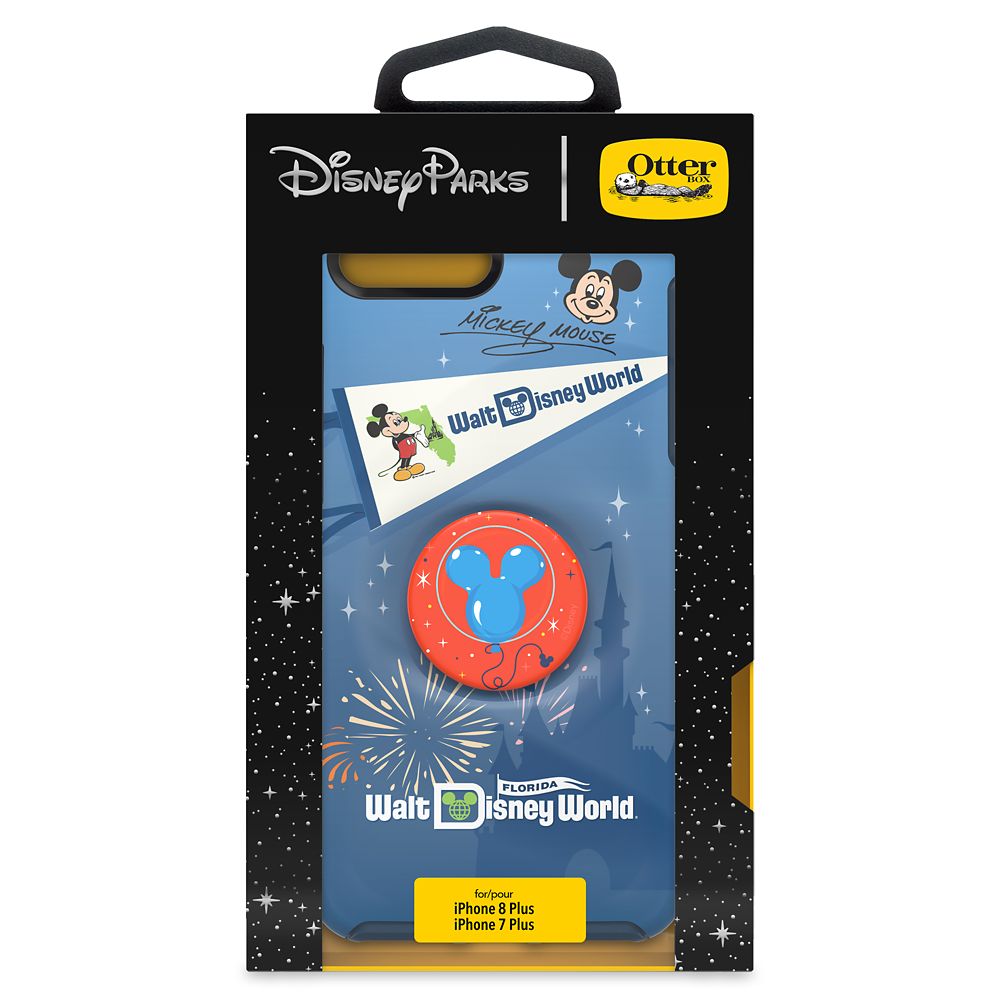 Mickey Mouse iPhone 8+/7+ Case by Otterbox with PopSockets PopGrip – Walt Disney World