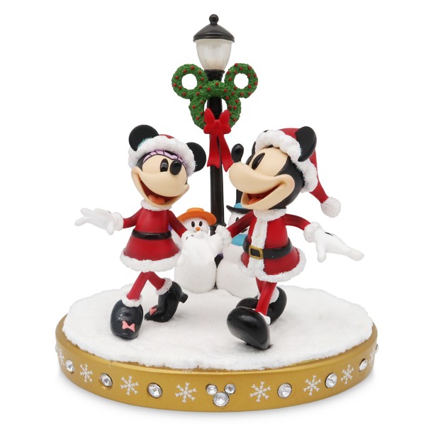 Santa Mickey and Minnie Mouse Light-Up Holiday Figure | Disney Store