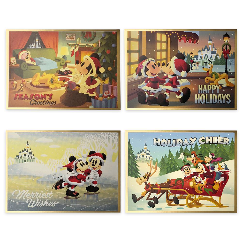 Mickey Mouse and Friends Vintage Holiday Greeting Cards