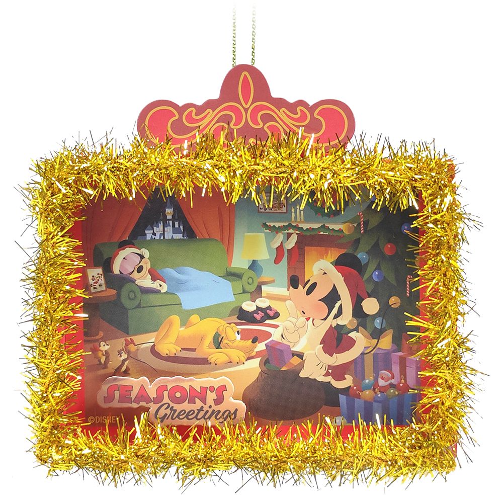 Santa Mickey Mouse and Friends Paper Ornament