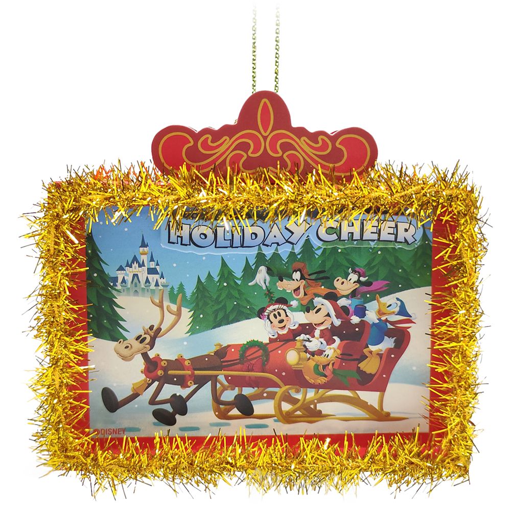 Santa Mickey Mouse and Friends Paper Ornament