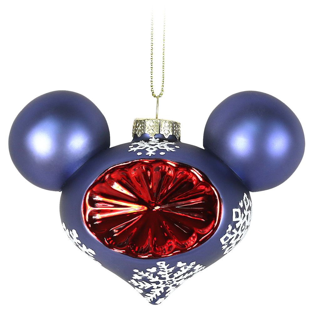 Mickey Mouse Icon Glass Droplet Ornament Set
