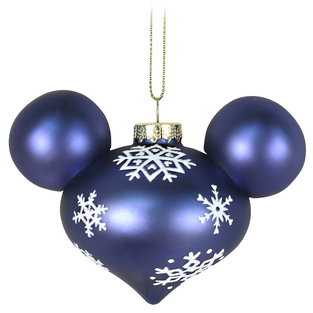 Mickey Mouse Icon Glass Droplet Ornament Set