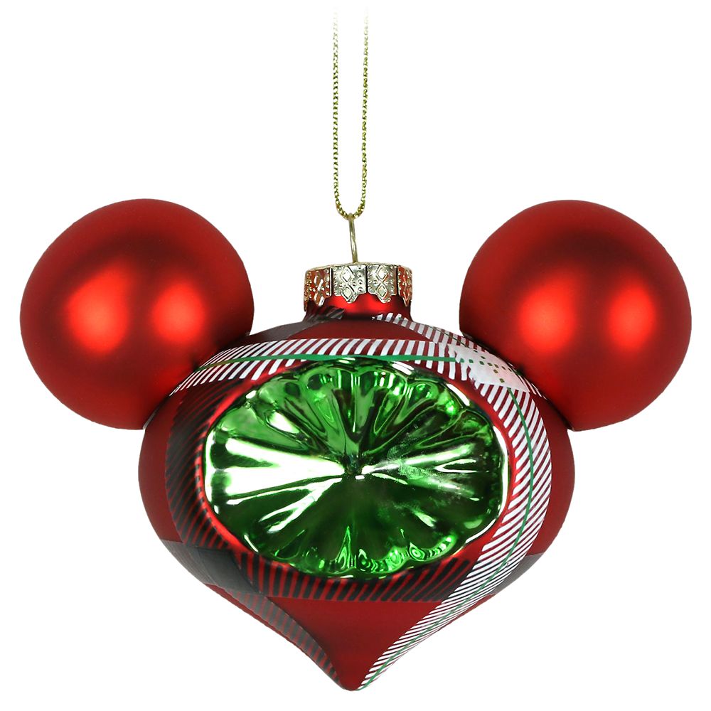 Mickey Mouse Icon Glass Droplet Ornament Set