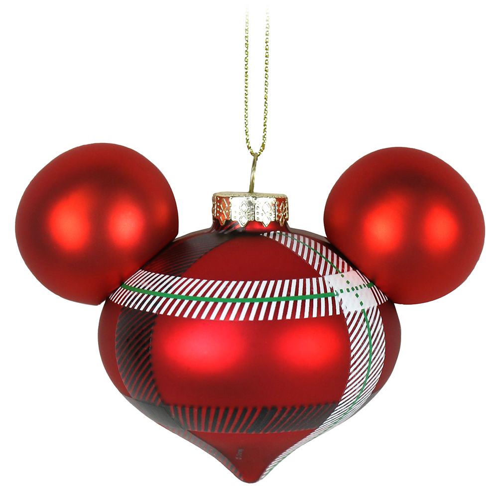 Mickey Mouse Icon Glass Droplet Ornament Set