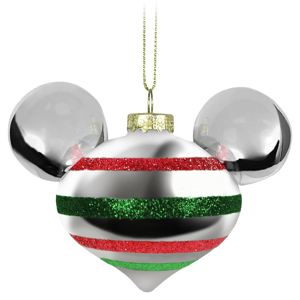 Mickey Mouse Icon Glass Droplet Ornament Set