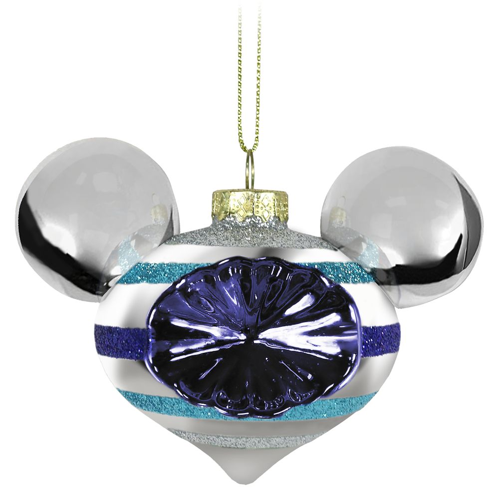 Mickey Mouse Icon Glass Droplet Ornament Set