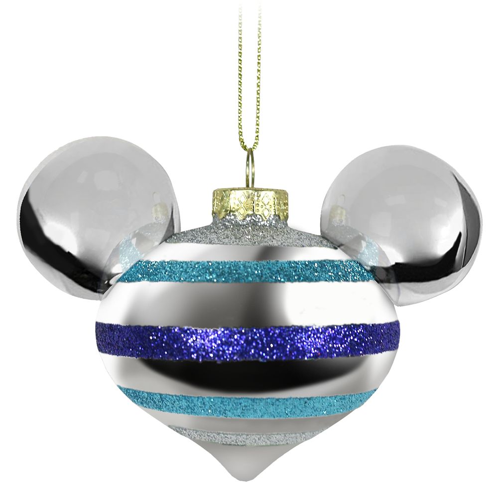 Mickey Mouse Icon Glass Droplet Ornament Set