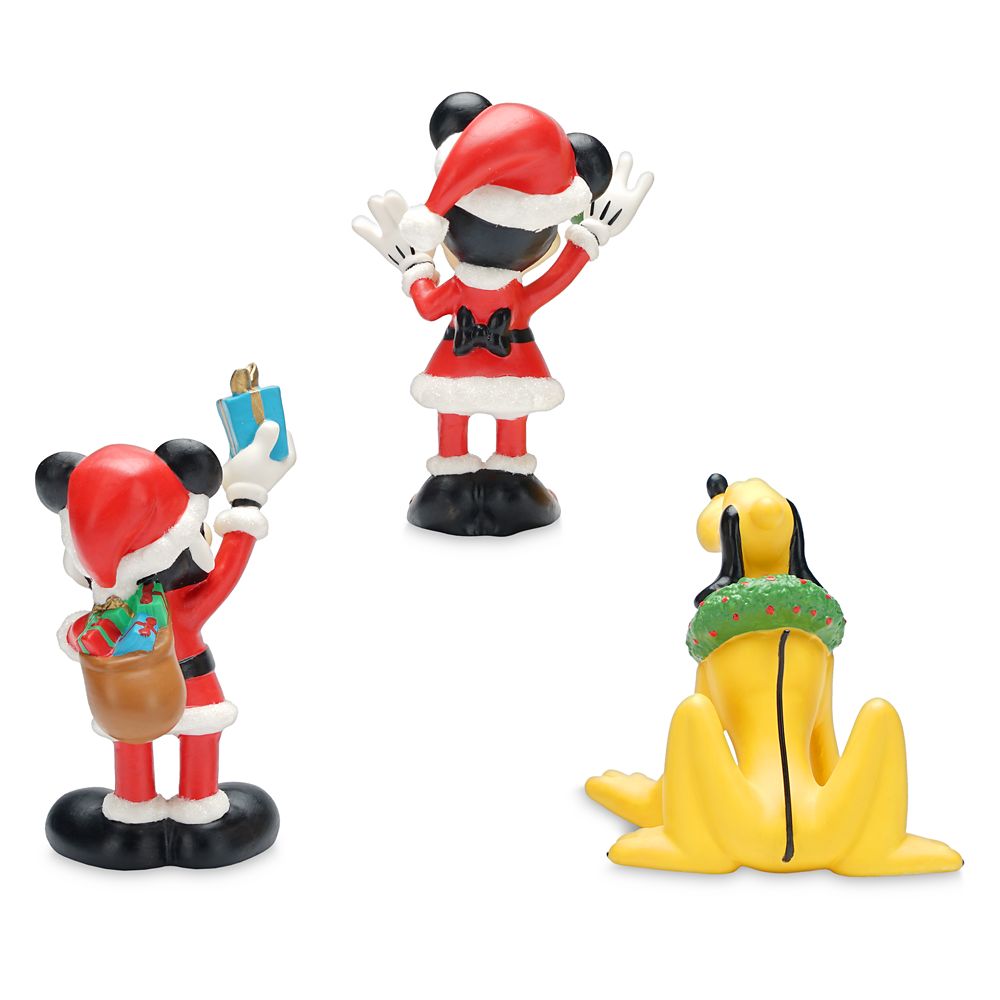 Santa Mickey Mouse and Friends Porcelain Figurine Set