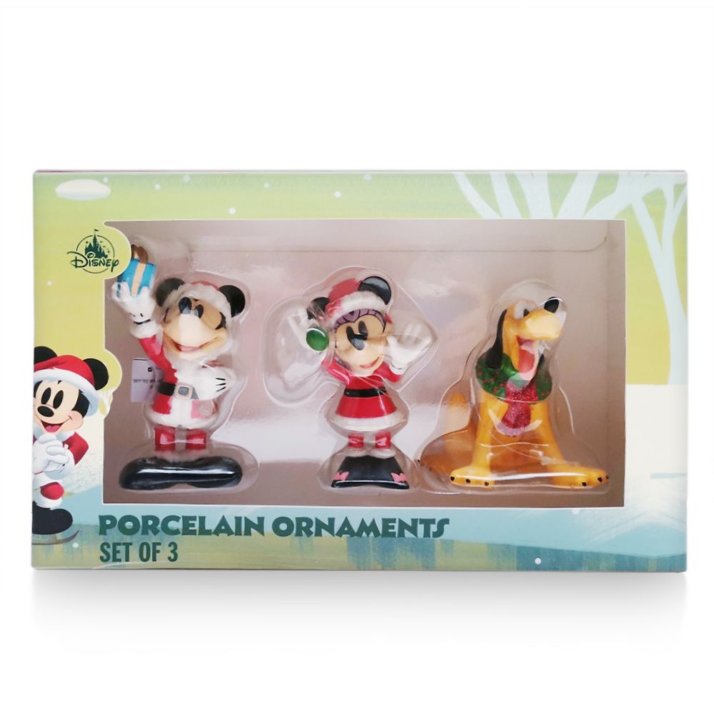 Santa Mickey Mouse and Friends Porcelain Figurine Set