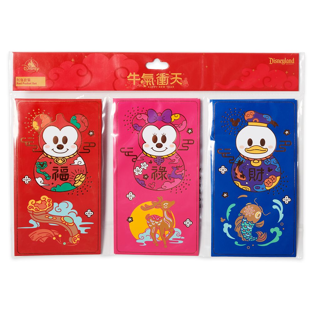 Mickey Mouse and Friends Lunar New Year 2021 Red Packet Envelopes – Disneyland