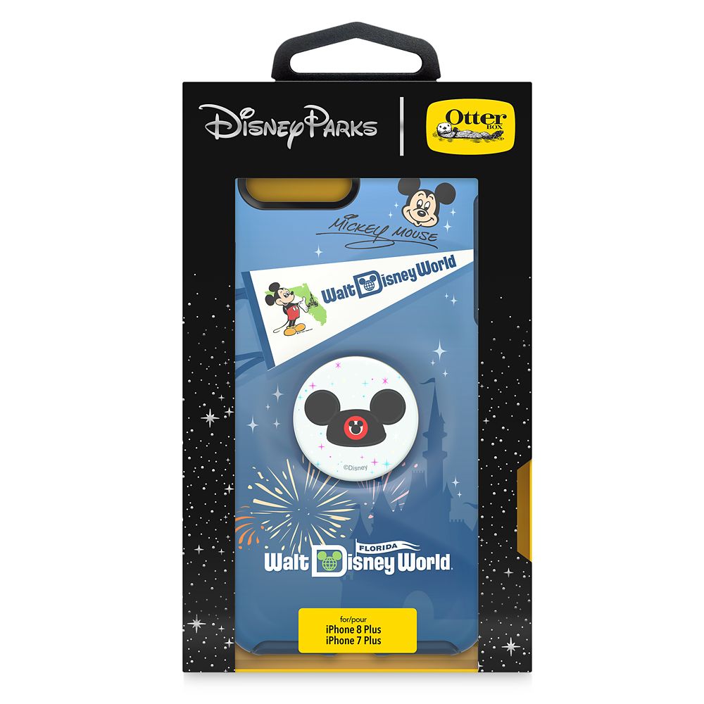 Mickey Mouse iPhone 8 Plus Case by Otterbox with Ear Hat PopSockets PopGrip – Walt Disney World