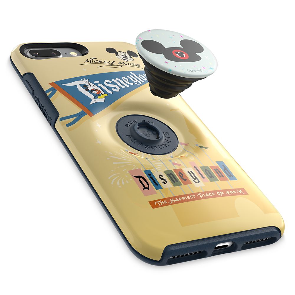 Mickey Mouse iPhone 8 Plus Case by Otterbox with Ear Hat PopSockets PopGrip – Disneyland