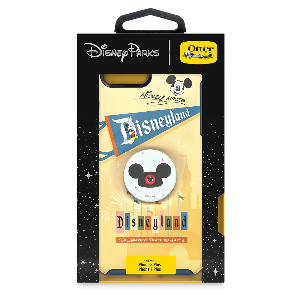 Mickey Mouse iPhone 8 Plus Case by Otterbox with Ear Hat PopSockets PopGrip – Disneyland