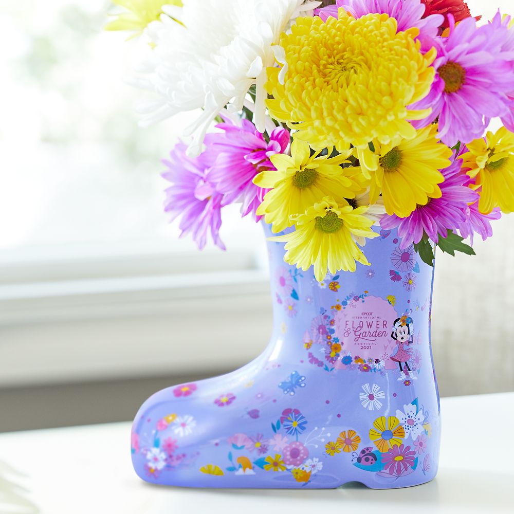 Minnie Mouse Rain Boot Vase – Epcot International Flower and Garden Festival 2021