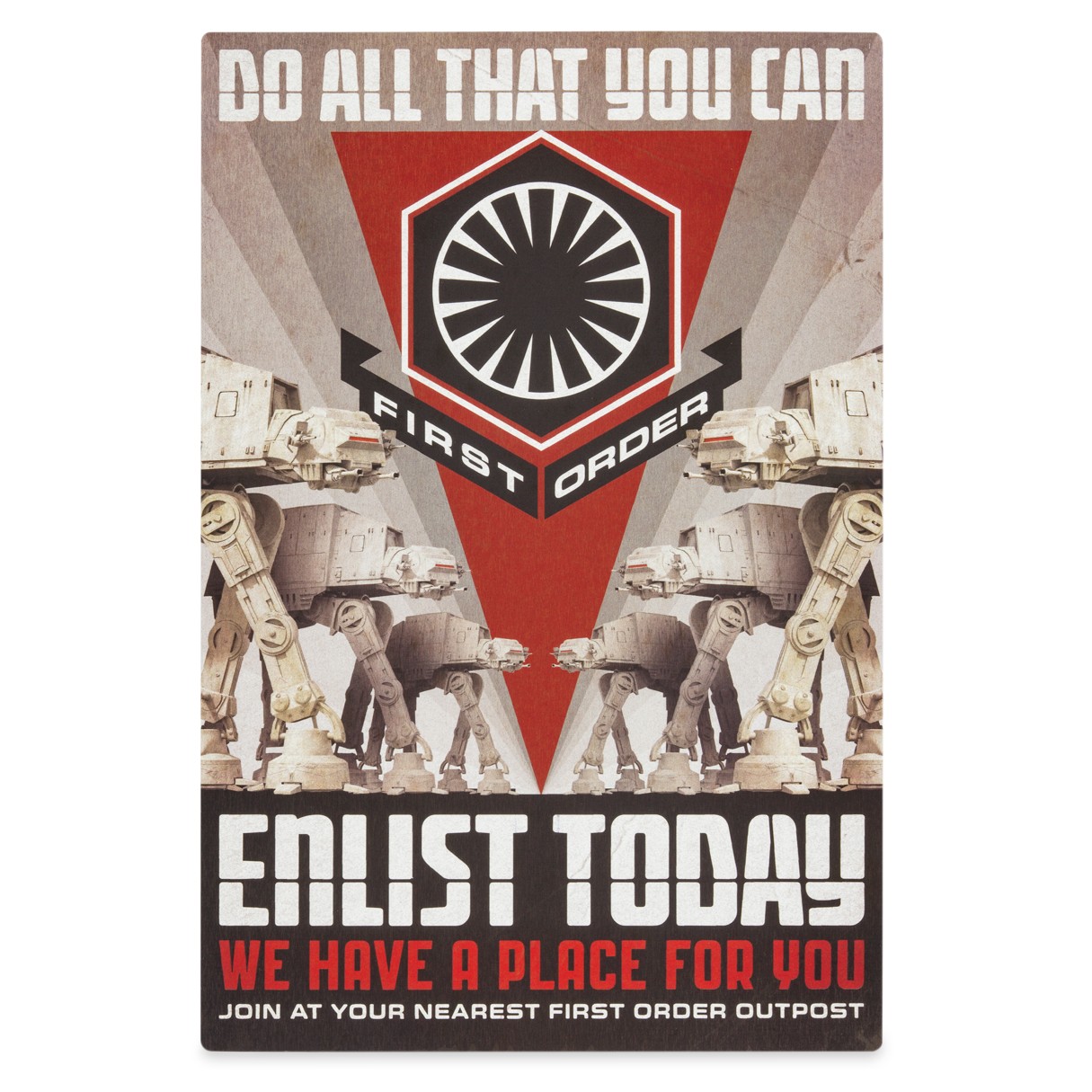 First Order ''Enlist Today'' Metal Sign – Star Wars: Galaxy's Edge