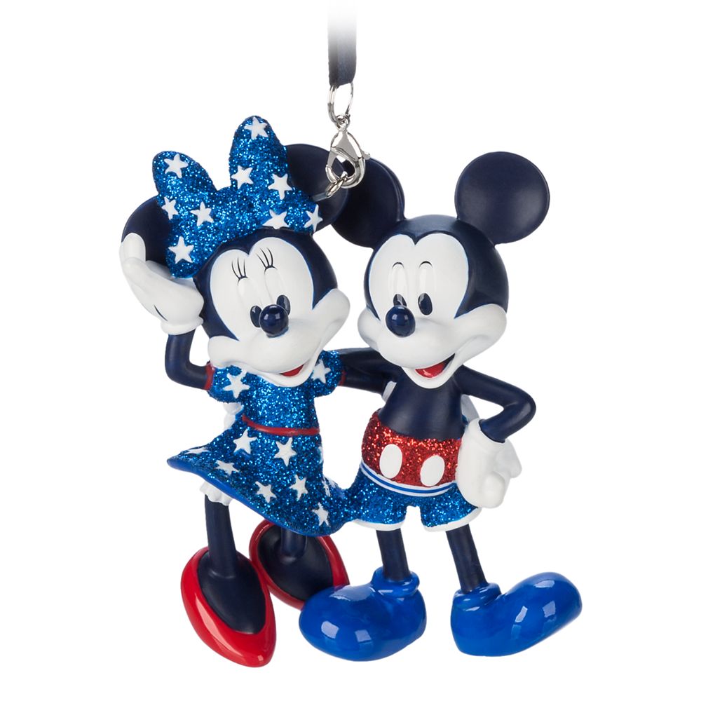 Mickey and Minnie Mouse Americana Figural Ornament