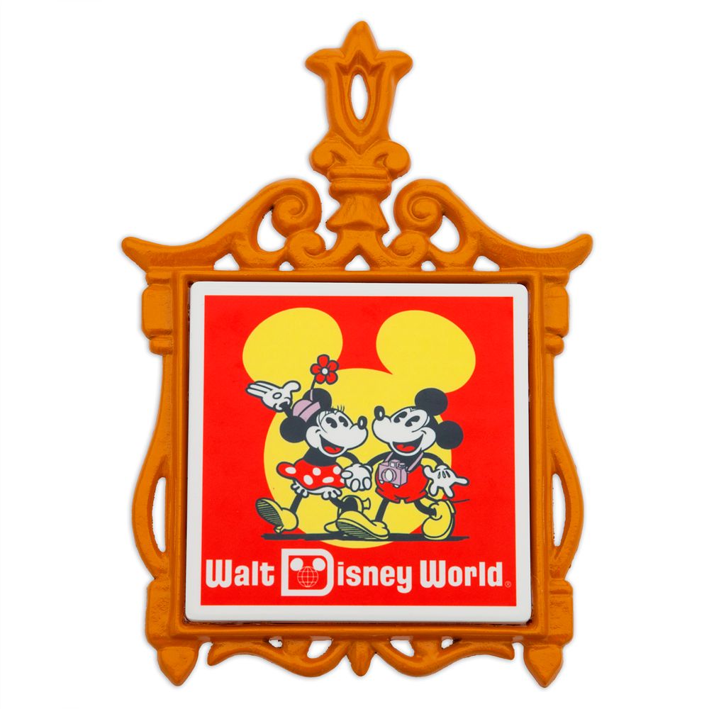 Mickey and Minnie Mouse Metal Trivet - Walt Disney World 50th Anniversary