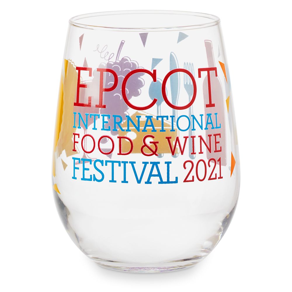 Epcot International Food & Wine Festival 2021 Stemless Wine Glass