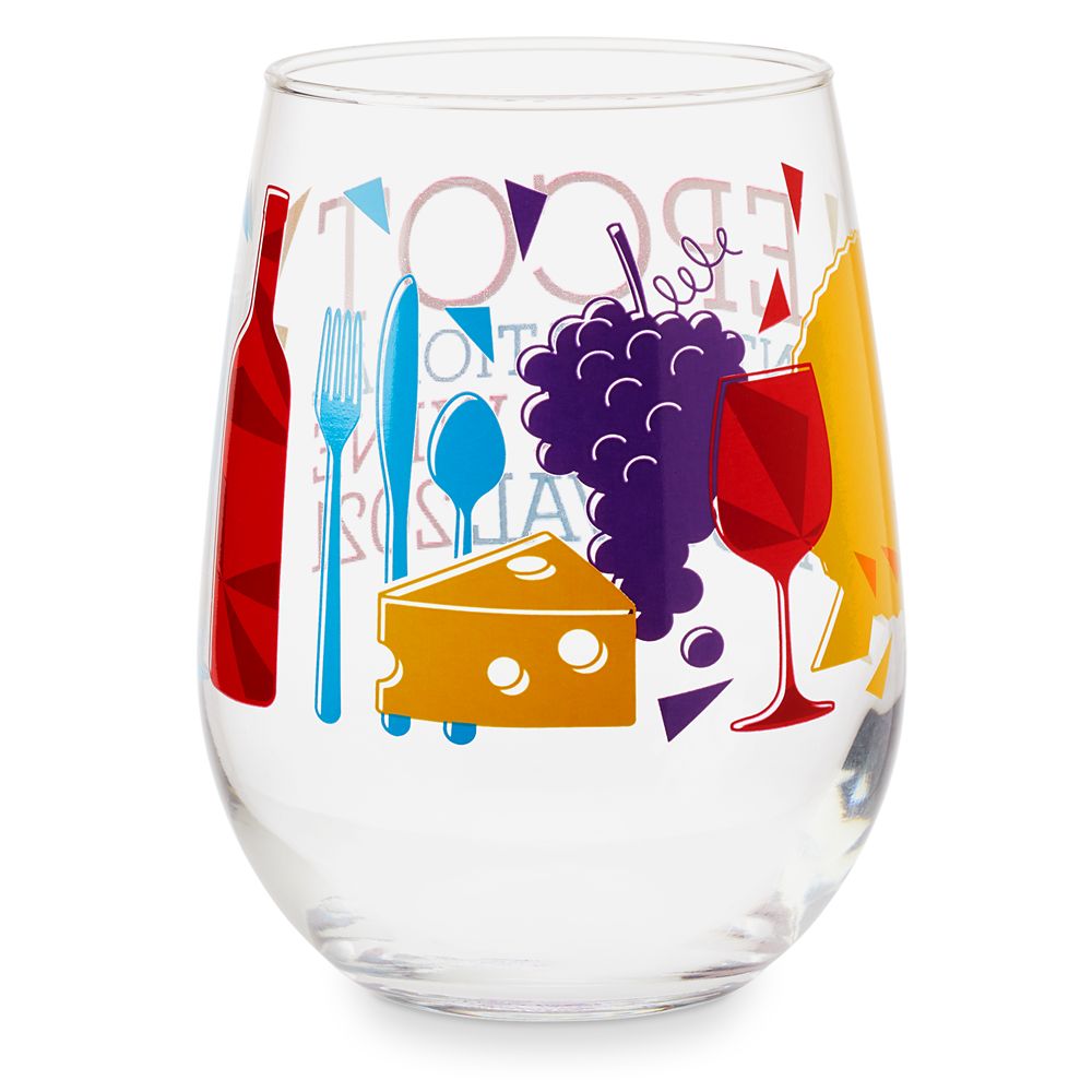 Epcot International Food & Wine Festival 2021 Stemless Wine Glass