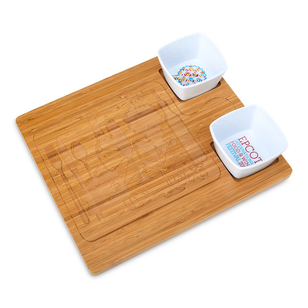 Epcot International Food & Wine Festival 2021 Cutting Board and Bowl Set