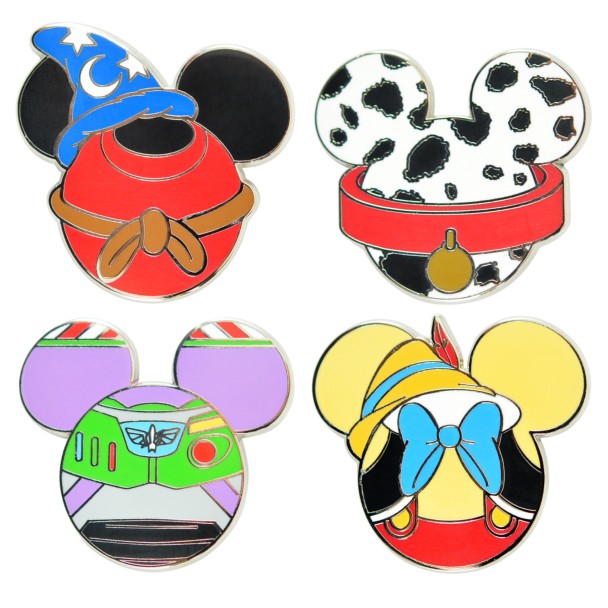 Disney Set of 48 Pin Backs - Disney Character Icons - Mickey Ears