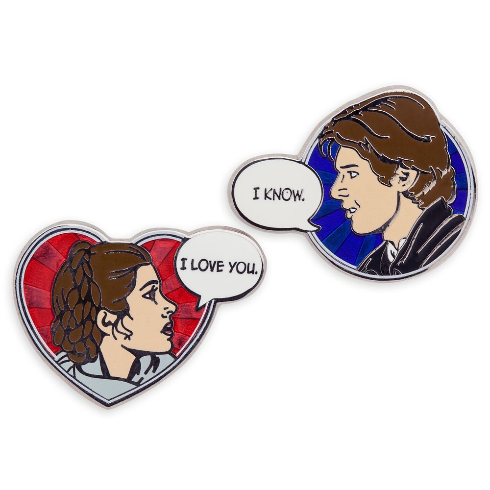 Han Solo and Princess Leia Pin Set – Star Wars