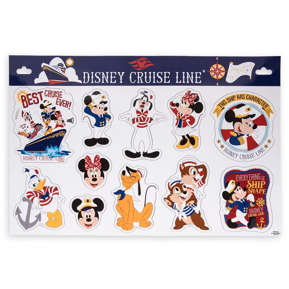 Captain Mickey Mouse And Crew Stateroom Door Magnet Set Disney Cruise Line