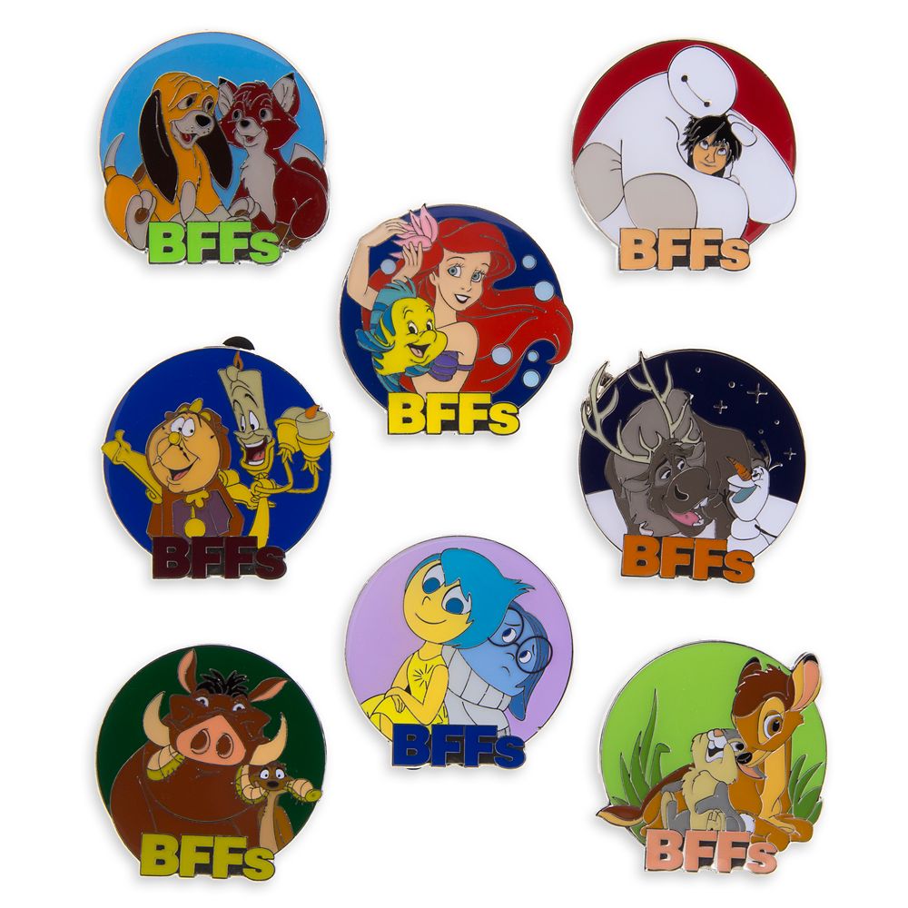 Disney Collectible Pin Pack BFFs Best Friends Mystery Box of 2 Pins Sealed NEW 