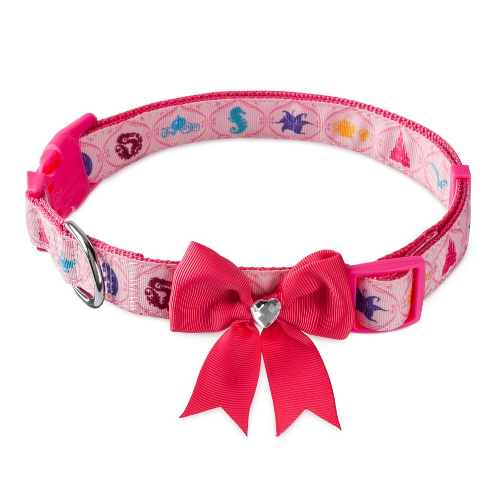 pink dog collar with bow