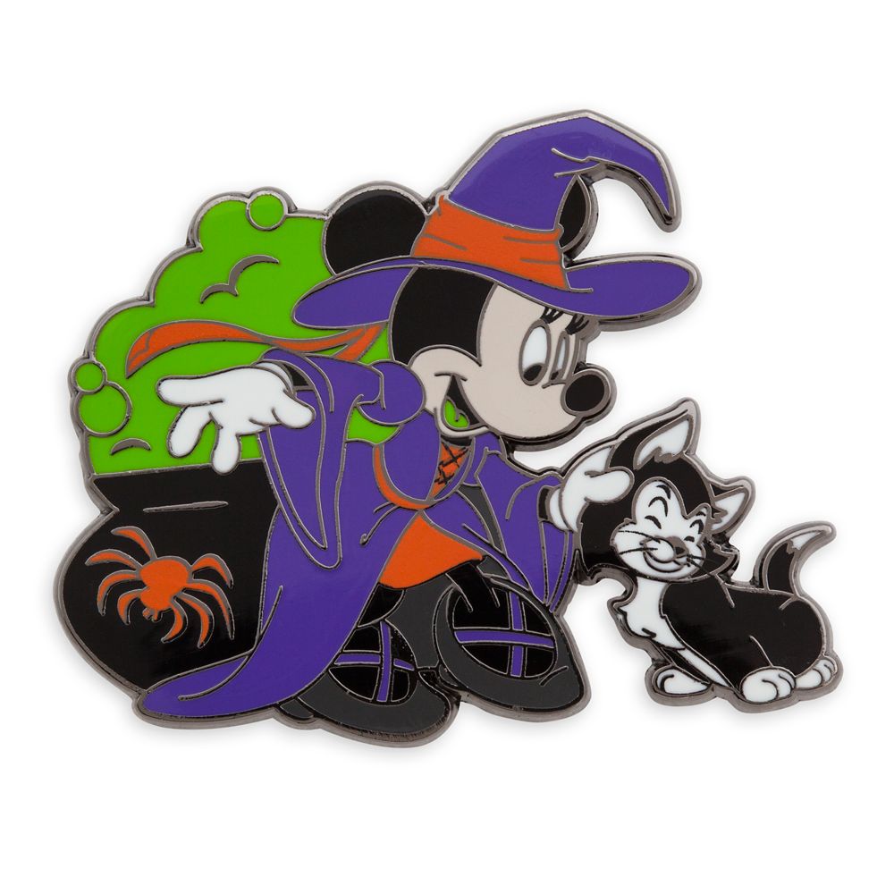 Minnie Mouse and Figaro Halloween Pin