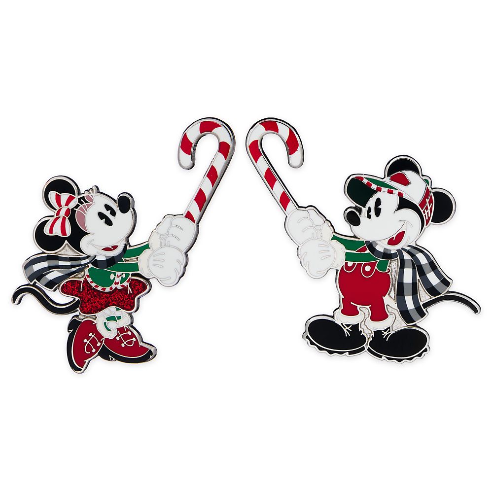 Mickey and Minnie Mouse Holiday Pin Set