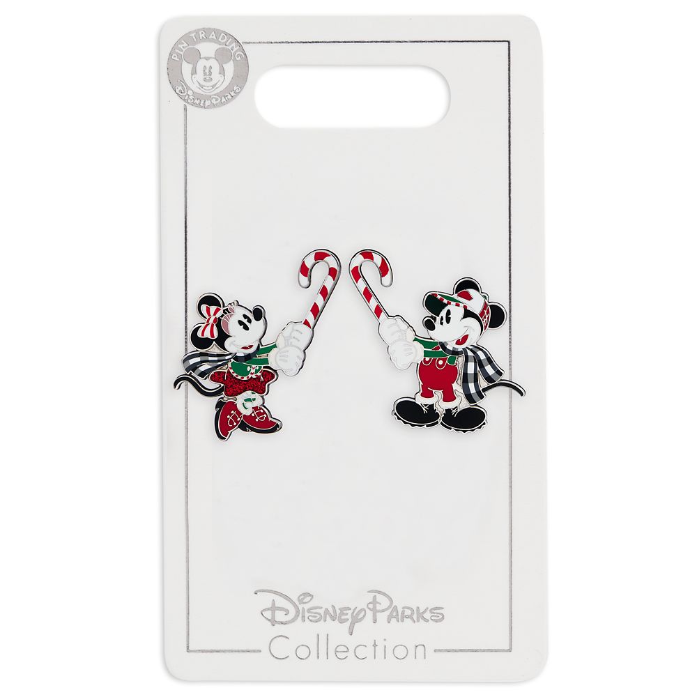 Mickey and Minnie Mouse Holiday Pin Set
