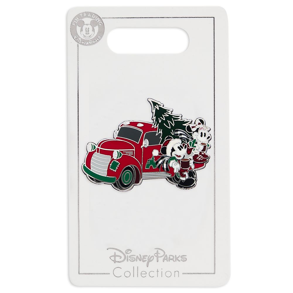 Mickey and Minnie Mouse Holiday Truck Pin