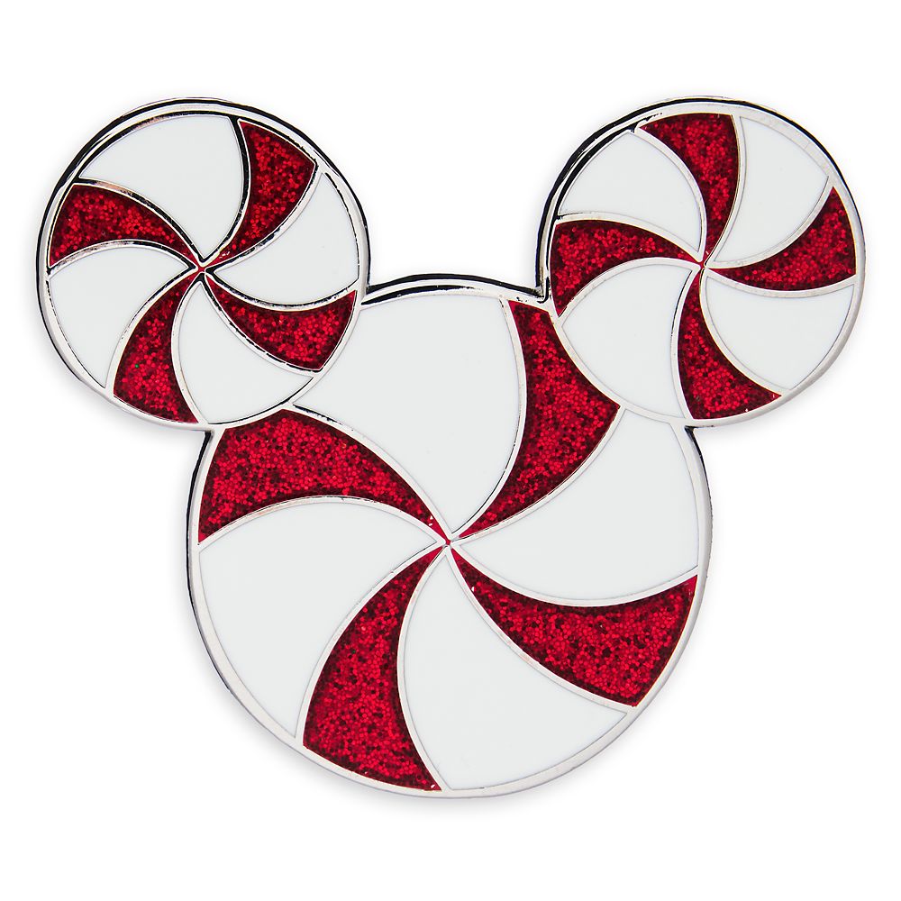 Mickey Mouse Icon Peppermint Holiday Pin