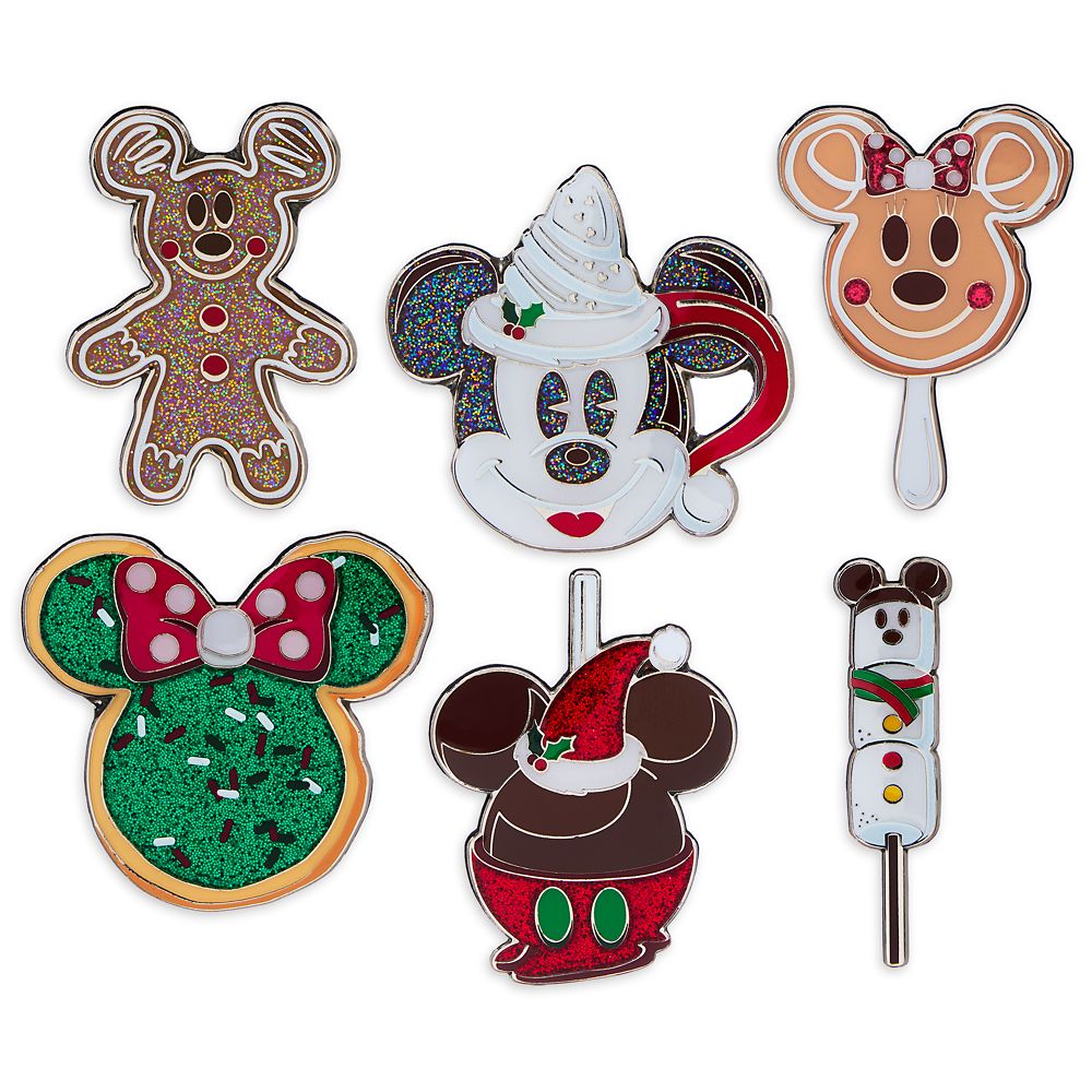 Disney Parks Holiday Park Foods Pin Set