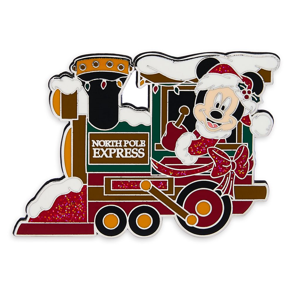 Santa Mickey Mouse Train Locomotive Pin