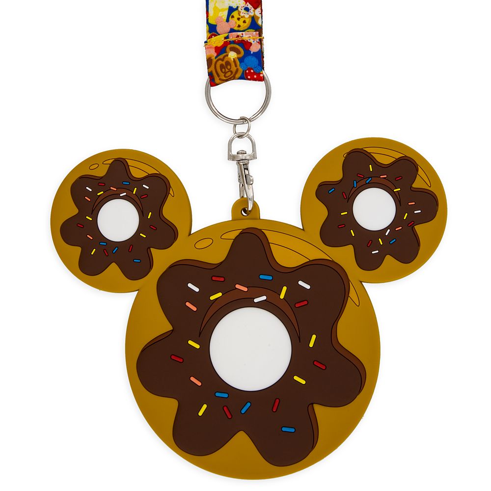 Mickey Mouse Donut ID Holder and Lanyard