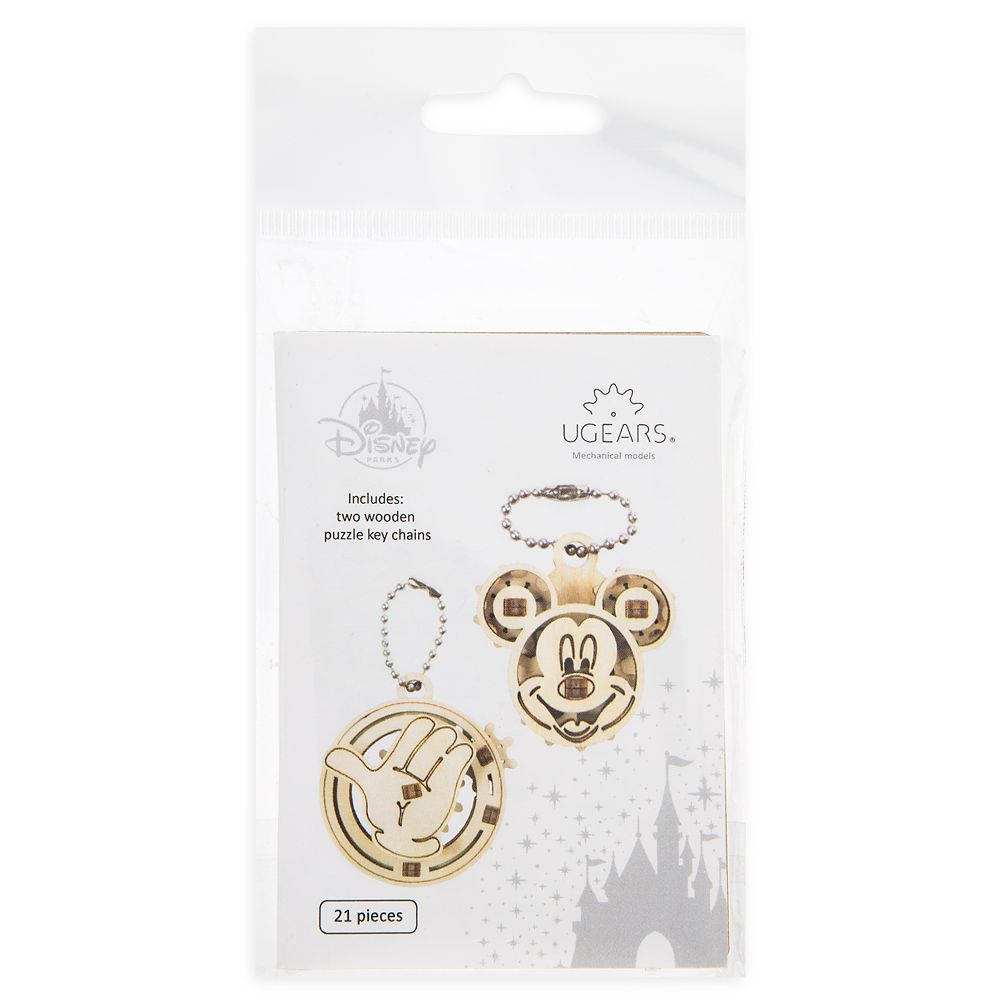 Mickey Mouse Wooden Puzzle Keychain Set by UGears