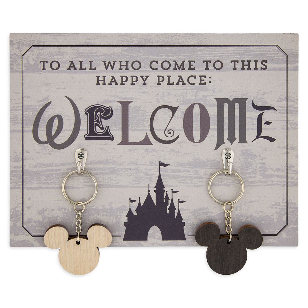 Disney Parks ''Welcome'' Key Holder and Keychains Set