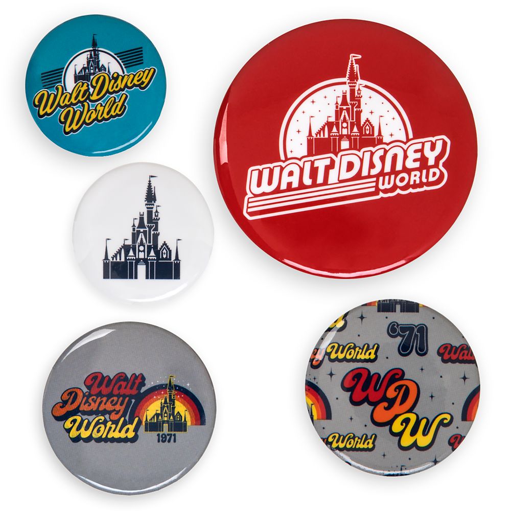 Walt Disney World Retro Button Set