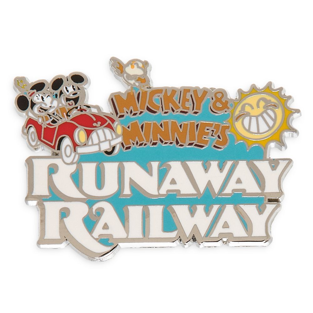 Mickey and Minnie Mouse Runaway Railway Logo Pin